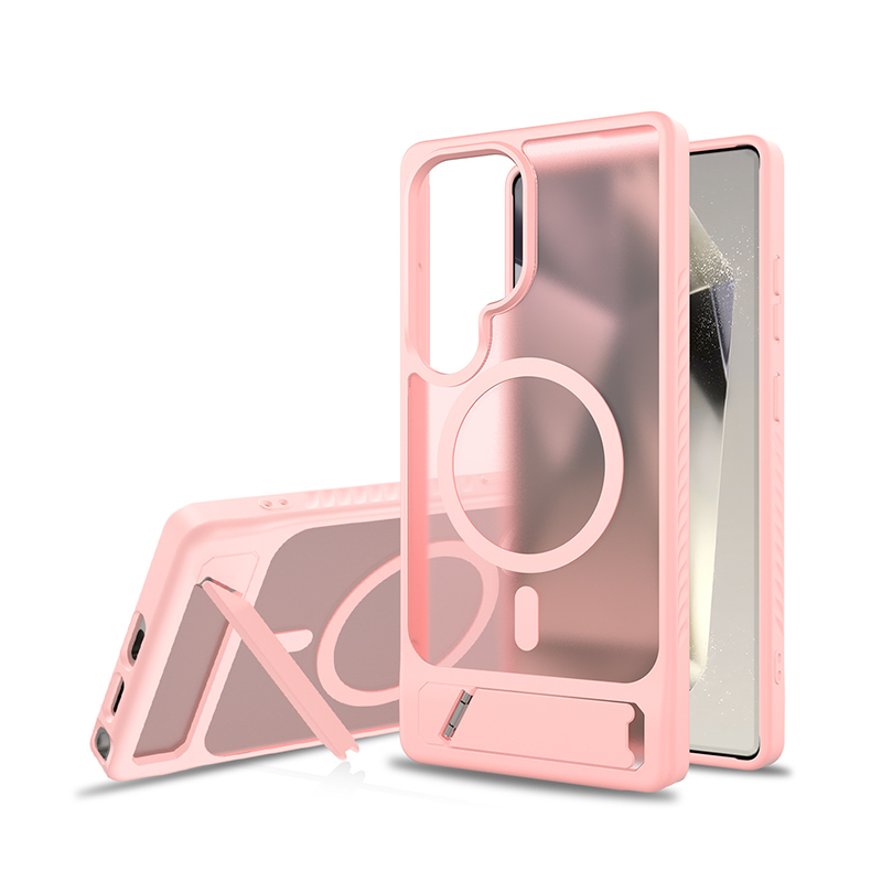 Matte Magnetic Armor Kickstand Case For Samsung S25 Ultra/Edge/Plus