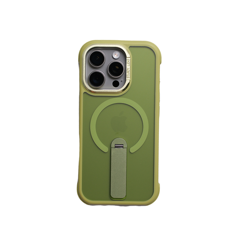 360° Kickstand Magnetic Shockproof Matte Cover For iPhone 16 Pro Max