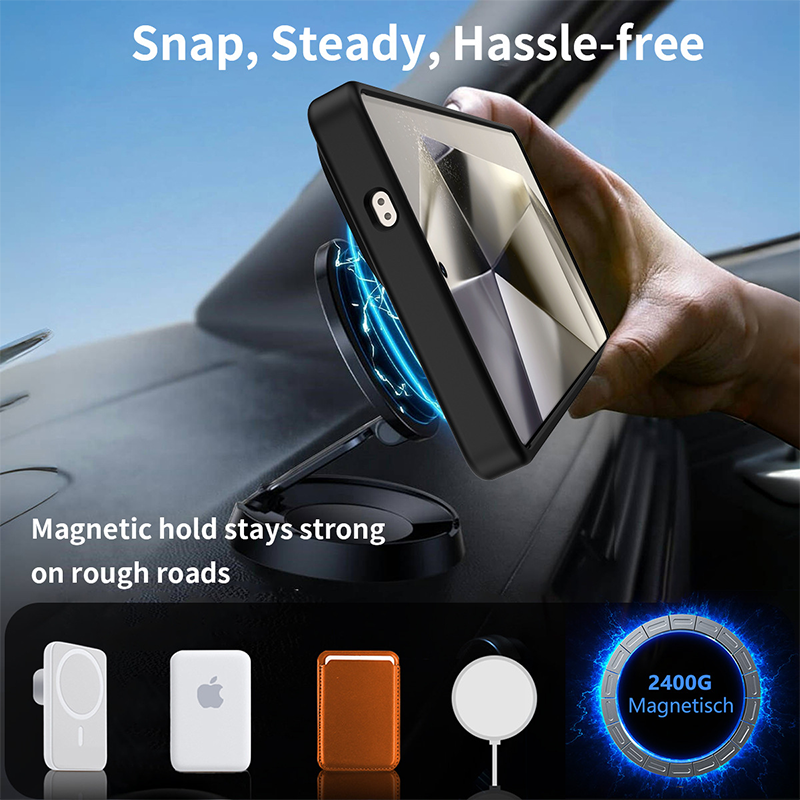 Matte Magnetic Armor Kickstand Case For Samsung S25 Ultra/Edge/Plus