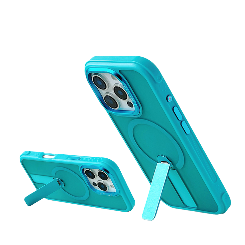 360° Kickstand Magnetic Shockproof Matte Cover For iPhone 16 Pro Max