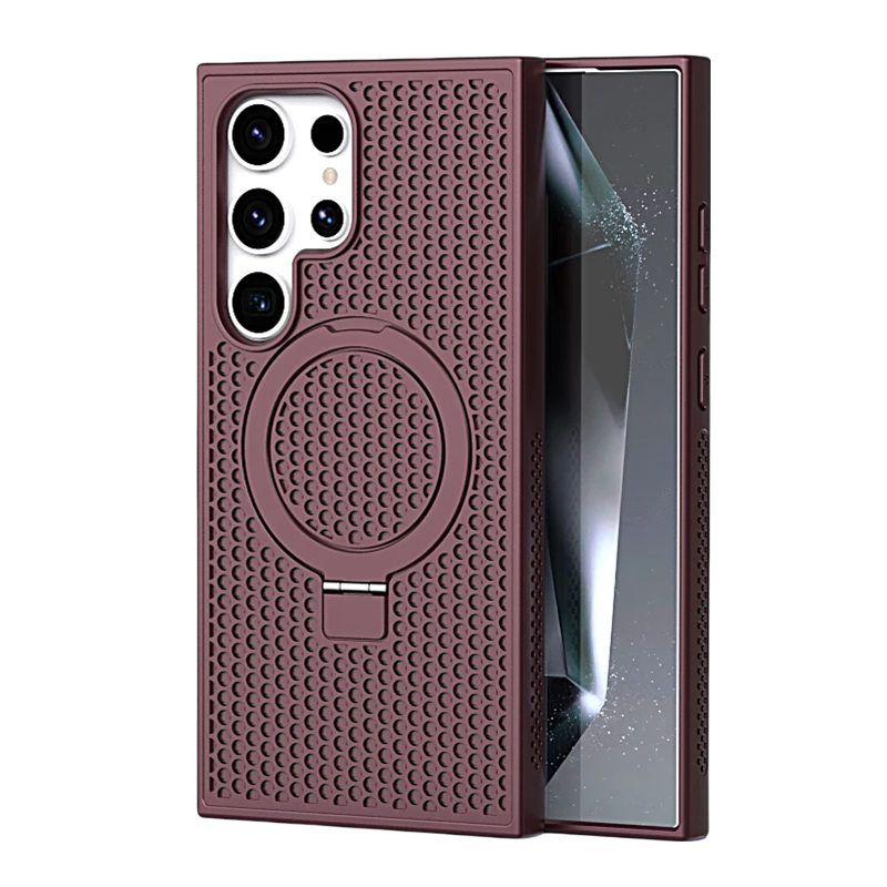 Magnetic Cooling Case with Kickstand For Samsung S25 Ultra