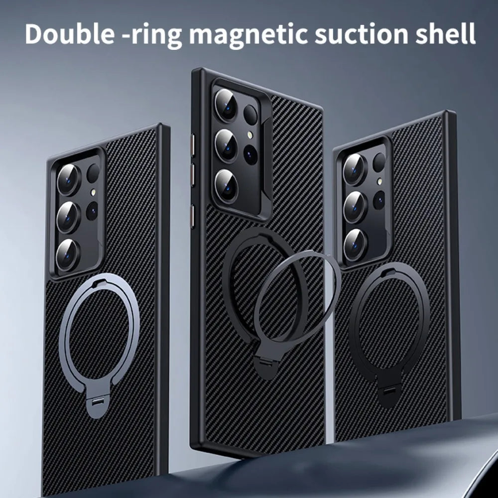 360° Magnetic Ring Stand Case for Samsung Galaxy S25 Ultra