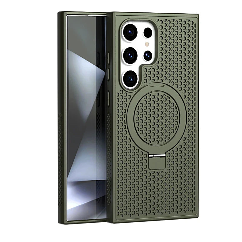 Magnetic Cooling Case with Kickstand For Samsung S25 Ultra
